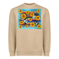 Mushroom serape cowhide sunflower Heavyweight Sweatshirt - AdoDesignShop