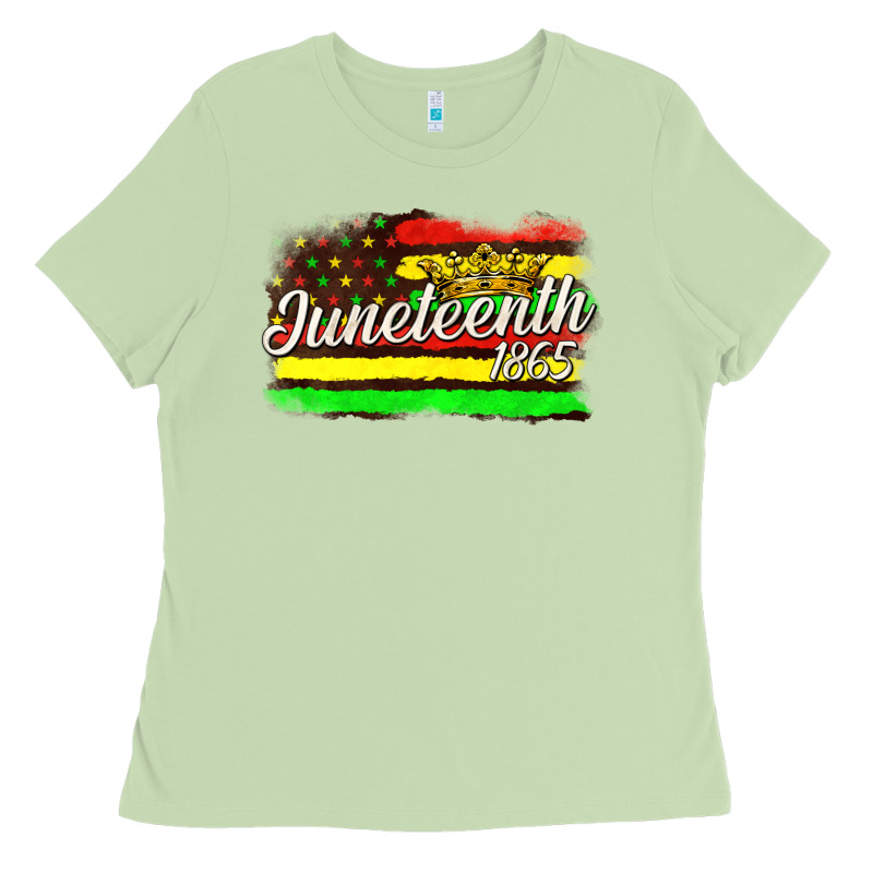 Juneteenth 1865 With Crown Flag Ladies Tee by texasbilliewilder | Teevron