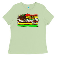 Matcha juneteenth 1865 with crown flag Ladies Tee - texasbilliewilder
