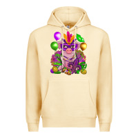 Pina Colada Mardi Gras pig Premium Hoodie - NancyCooperArtShop