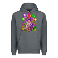 Rock Mardi Gras pig Premium Hoodie - NancyCooperArtShop