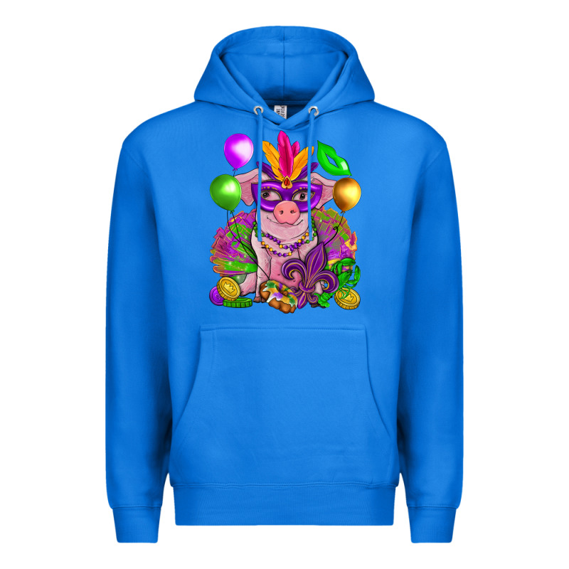 Mardi Gras Pig Premium Hoodie by NancyCooperArtShop | Teevron
