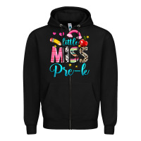 Black little miss pre k Zipper Hoodie - NancyCooperArtShop