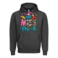 Charcoal Heather little miss pre k Zipper Hoodie - NancyCooperArtShop