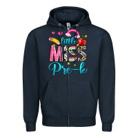 Navy little miss pre k Zipper Hoodie - NancyCooperArtShop