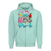 Seafoam little miss pre k Zipper Hoodie - NancyCooperArtShop