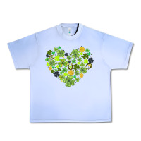 Grape Ice heart shaped clover Urban Heavy Tee - AdoDesignShop