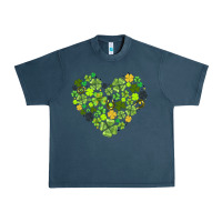 Midnight Navy heart shaped clover Urban Heavy Tee - AdoDesignShop