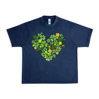 Navy heart shaped clover Urban Heavy Tee - AdoDesignShop