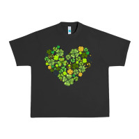 Pigment Black heart shaped clover Urban Heavy Tee - AdoDesignShop