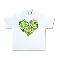 White heart shaped clover Urban Heavy Tee - AdoDesignShop