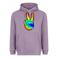 Lavender rainbow peace sign Heavyweight Hoodie - Jasminsmagicworld