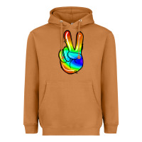 Meerkat rainbow peace sign Heavyweight Hoodie - Jasminsmagicworld