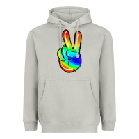 Rainbow Peace Sign Heavyweight Hoodie | Teevron
