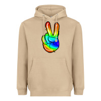 Mushroom rainbow peace sign Heavyweight Hoodie - Jasminsmagicworld