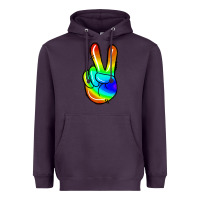 Plum rainbow peace sign Heavyweight Hoodie - Jasminsmagicworld