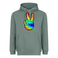 Sage rainbow peace sign Heavyweight Hoodie - Jasminsmagicworld