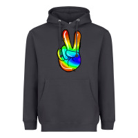 Smoke rainbow peace sign Heavyweight Hoodie - Jasminsmagicworld
