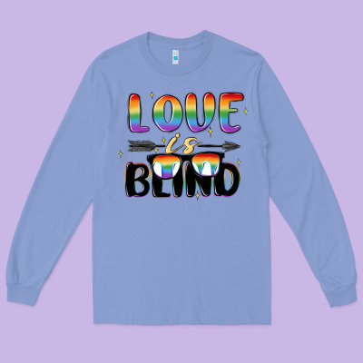 Love Is Blind Long Sleeve Tee Designed By Maliassmallbusiness