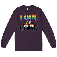 Plum love is blind Long Sleeve Tee - MaliasSmallBusiness