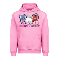 Fuchsia Pink Happy Easter Dental Easter Day Urban Hoodie - CowGirlArtShop