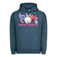 Pigment Midnight Navy Happy Easter Dental Easter Day Urban Hoodie - CowGirlArtShop
