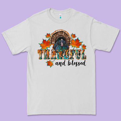 Thankful And Blessed Premium Tee Designed By Ranaportraitstore