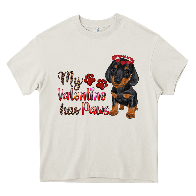 My Valentine Has Paws Heavy Core Tee by RanaPortraitStore | Teevron