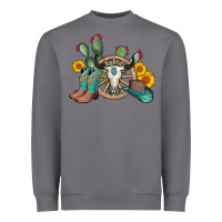 Storm wheel bull skull western cowboy Heavyweight Sweatshirt - AdoDesignShop