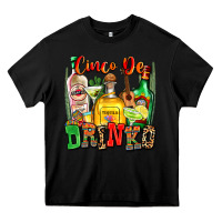 Black cinco de drinko Heavy Core Tee - Zillion Design Studio