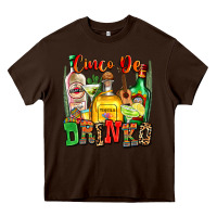 Chocolate Brown cinco de drinko Heavy Core Tee - Zillion Design Studio