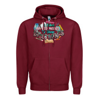 Burgundy it takes a big heart to shape little mind teacher Zipper Hoodie - NancyCooperArtShop