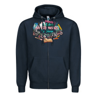 Navy it takes a big heart to shape little mind teacher Zipper Hoodie - NancyCooperArtShop