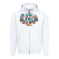 White it takes a big heart to shape little mind teacher Zipper Hoodie - NancyCooperArtShop
