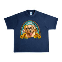 Navy golden retriever rainbow Urban Heavy Tee - Artiststas