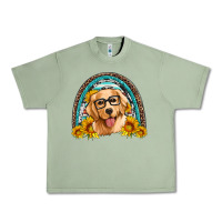 Oil Green golden retriever rainbow Urban Heavy Tee - Artiststas