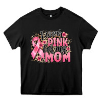 Black i wear pink for my mom Heavy Core Tee - BarkalooDesign