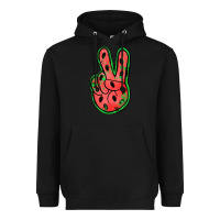 Black watermelon peace sign Heavyweight Hoodie - Jasminsmagicworld