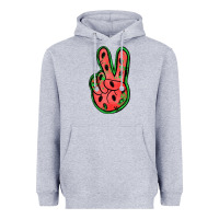 Heather Grey watermelon peace sign Heavyweight Hoodie - Jasminsmagicworld