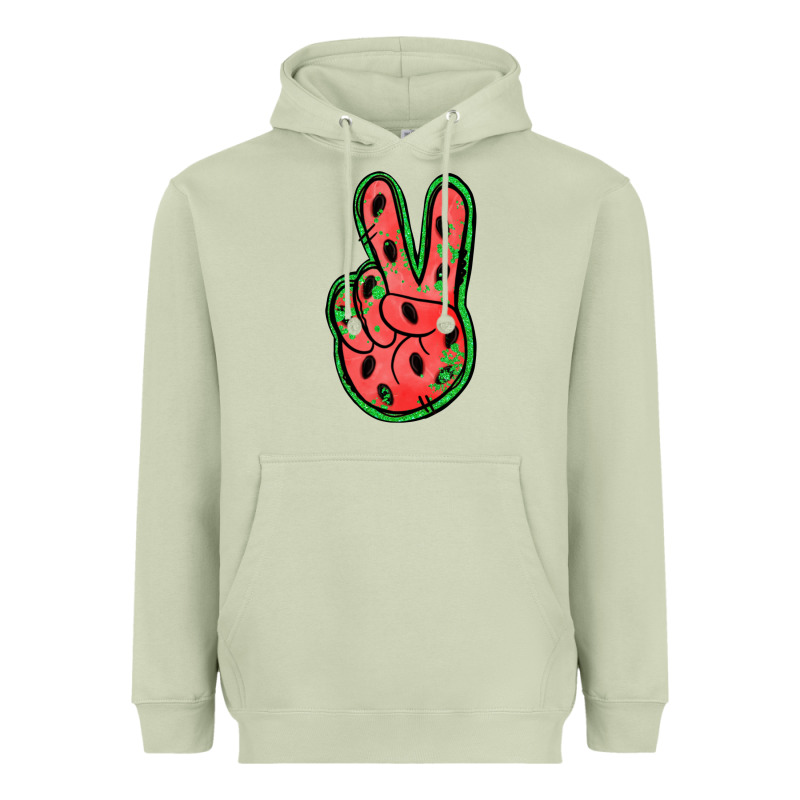 Watermelon Peace Sign Heavyweight Hoodie by Jasminsmagicworld | Teevron