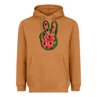 Meerkat watermelon peace sign Heavyweight Hoodie - Jasminsmagicworld