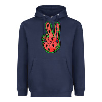 Navy watermelon peace sign Heavyweight Hoodie - Jasminsmagicworld
