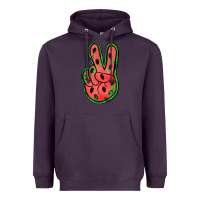 Plum watermelon peace sign Heavyweight Hoodie - Jasminsmagicworld
