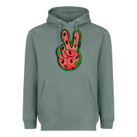 Sage watermelon peace sign Heavyweight Hoodie - Jasminsmagicworld