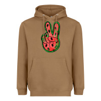 Toasted Coconut watermelon peace sign Heavyweight Hoodie - Jasminsmagicworld