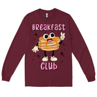 Burgundy breakfast club Long Sleeve Tee - MaliasSmallBusiness