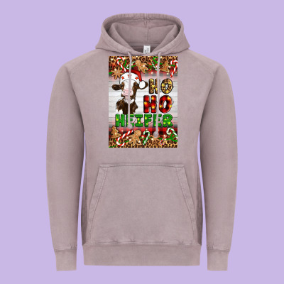 Christmas Ho Ho Ho Heifer Vintage Hoodie Designed By Artiststas