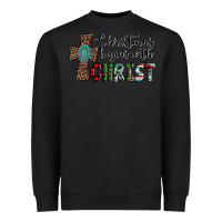 Black christmas begins with christ Heavyweight Sweatshirt - AdoDesignShop