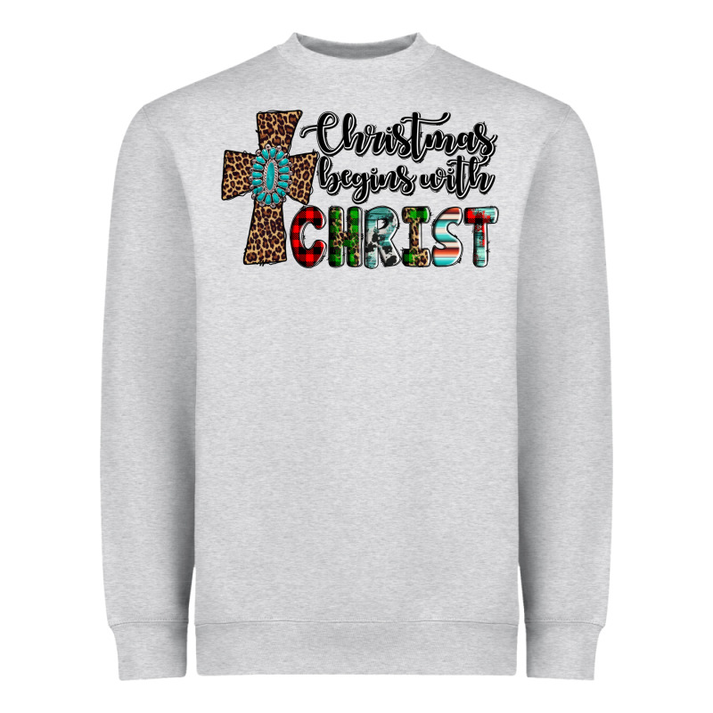 Christmas Begins With Christ Heavyweight Sweatshirt by AdoDesignShop | Teevron
