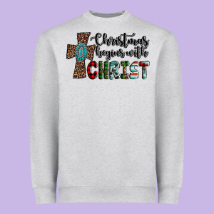 Christmas Begins With Christ Heavyweight Sweatshirt Designed By Adodesignshop
